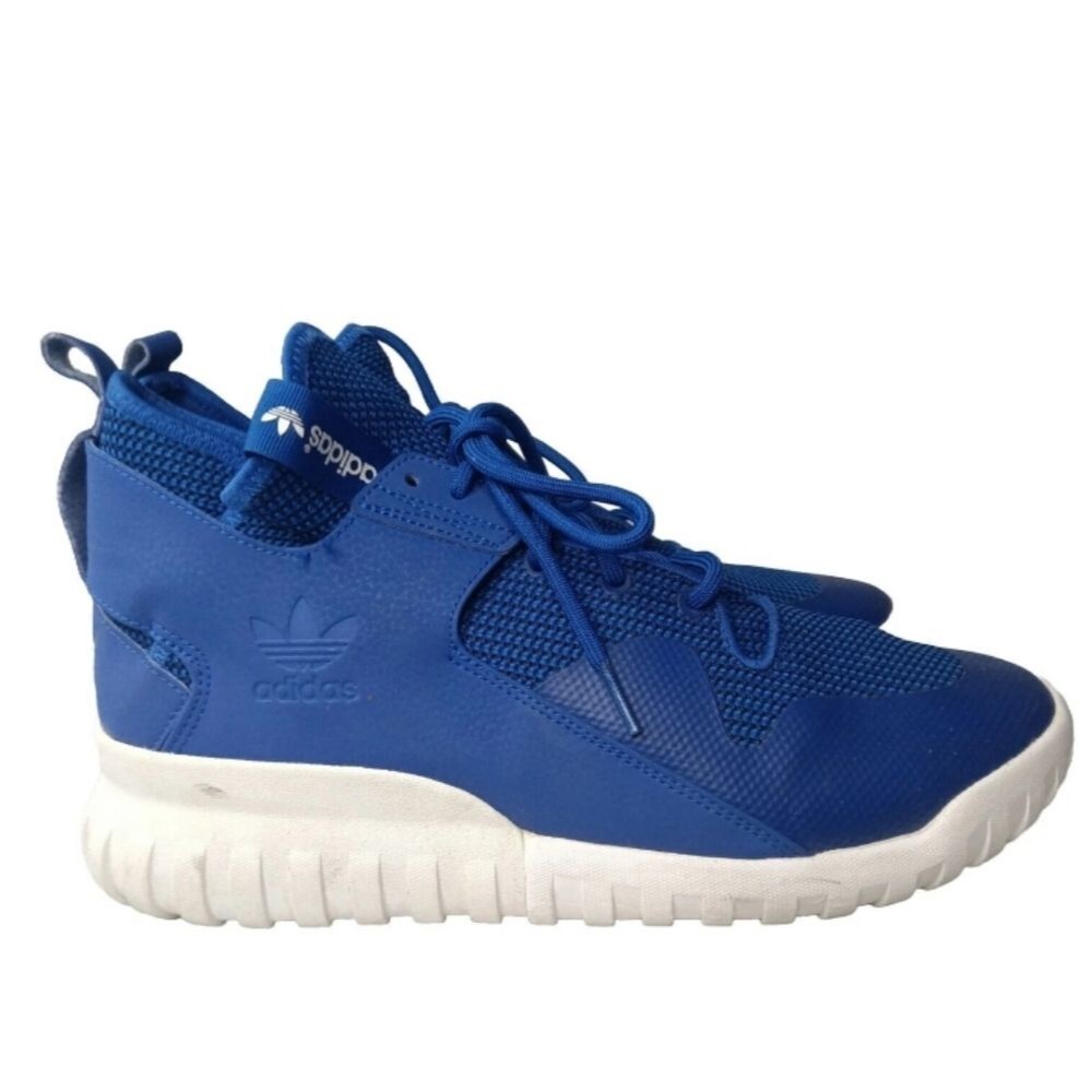 Adidas Tubular X Shoes Men's Size 11 Sneakers Collegiate Blue Hi Top~S77844